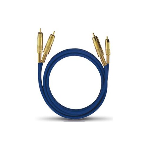 Oehlbach Cinch Audio Priključni kabel [2x Mu&amp;scaron;ki cinch konektor - 2x Mu&amp;scaron;ki cinch konektor] 5 m Plava boja pozlaćeni kontakti Slike