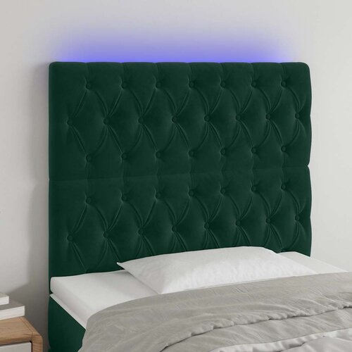 LED uzglavlje tamnozeleno 100x7x118/128 cm bar&scaron;unasto Cijene