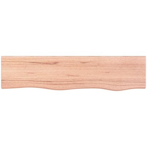  Zidna polica svjetlosmeđa 80 x 20 x 2 cm od obrađene hrastovine Slike