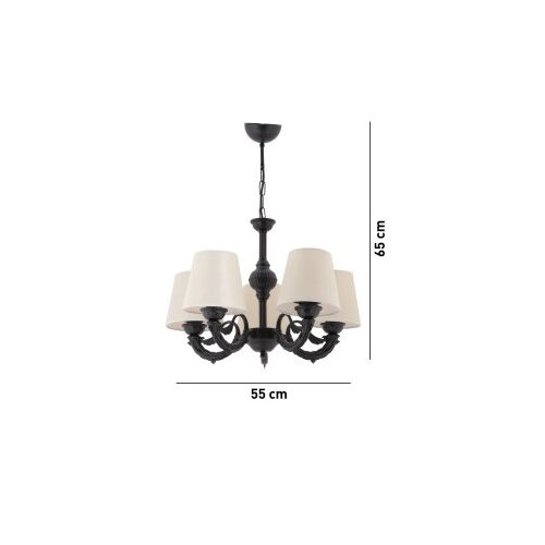 Opviq luster fiona cream black Cene