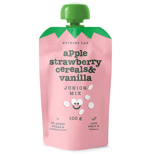 Nutrino Lab Junior Mix Jabuka Jagoda Žitarice Vanila, 100 g Cene