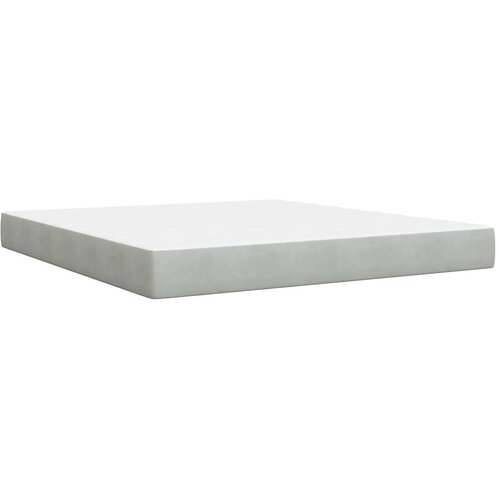  s box springom madracem i LED-om Svjetlosiva Bar&amp;scaron;un - Svjetlosiva 180 x 200 cm Pro&amp;scaron;iveno gumbima Slike