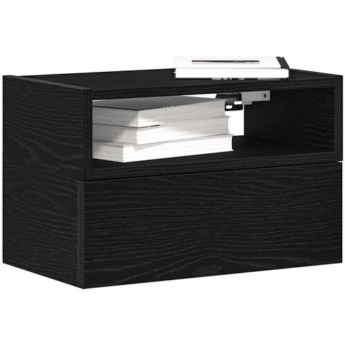 vidaXL Stenska nočna omarica 2 kosa črna 45x26x28,5 cm Cene