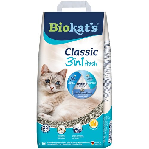 Biokats Classic Fresh 3in1 Cotton Blossom - Varčno pakiranje: 2 x 10 l Slike
