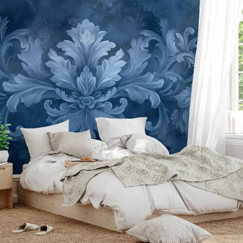  Foto tapeta - Ornament in Blue and Cool Colors Dark Blue Decoration 300x210 Standard Slike