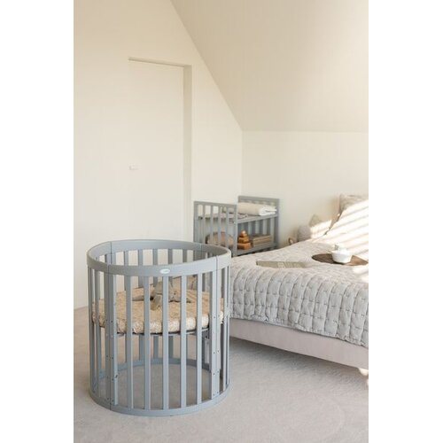 Waldin Oval krevetić 7u1 s madracem GREY Slike