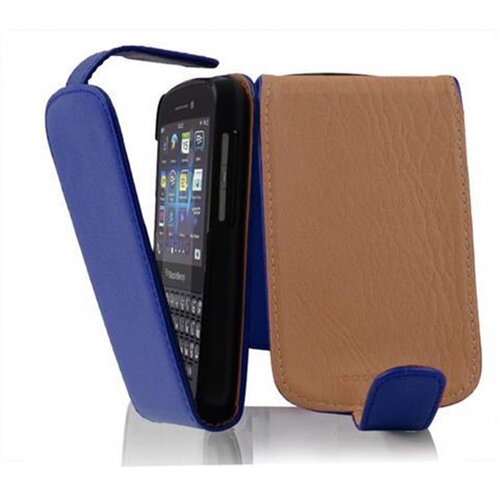 Cadorabo Ohi&scaron;je, združljivo z Blackberry Q10 v mornarsko modra - Za&scaron;čitni ovitek v obliki flipa iz teksturiranega umetnega usnja, (20552331) Cene