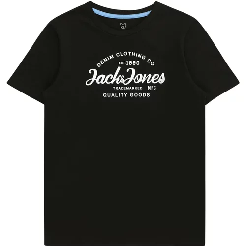 Jack & Jones Majica 'FOREST' crna / bijela