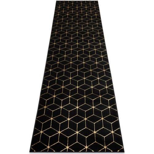 RugsX Preproge Tekač, Tekač GLOSS sodobni 409C 86 Kocka, 70x200 cm Črna Cene