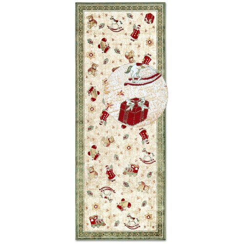 Villeroy &amp;amp; Boch Zelena staza s božićnim motivom od mje&amp;scaron;avine pamuka 80x200 cm Toy&amp;#039;s Delight Green Christmas &amp;ndash; Slike