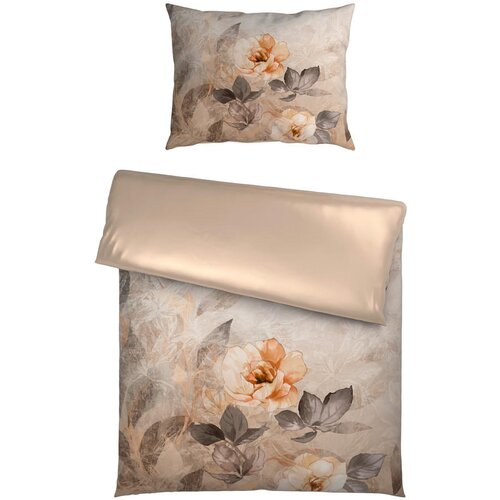 Esposa OBOJESTRANSKA POSTELJNINA 240/220 cm saten krem barve Slike