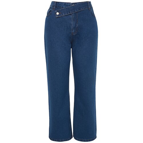 Trendyol Curve Blue Normal Waist Additional Features None Available Straight Plus Size Jeans Cijene