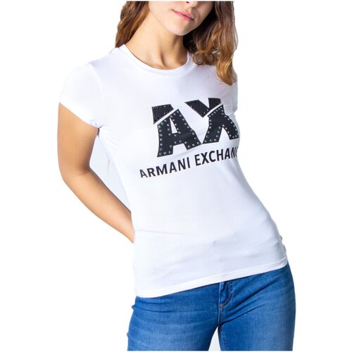 EAX Majice s kratkimi rokavi 8NYT86 Y8C7Z Bela Cene