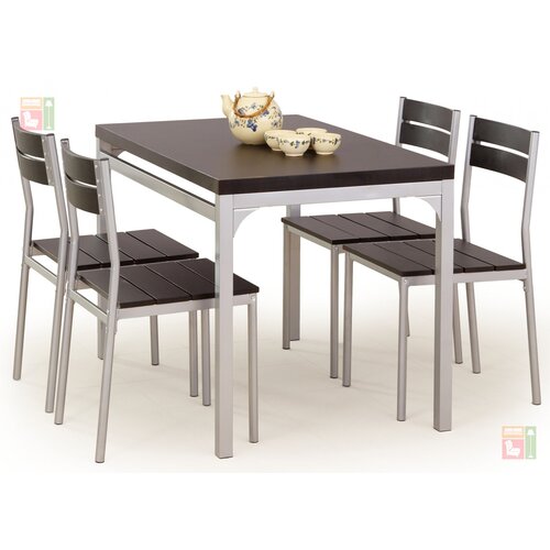 Halmar Blagovaonski stol Malcolm + 4 stolice - wenge Slike