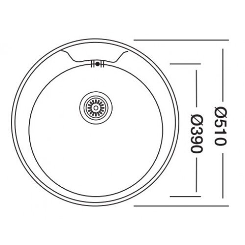 Sink Solution inox pomivalno korito A LINE &amp;Oslash; 510 mm - (7010017) Slike