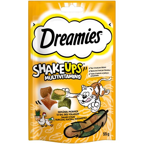 Dreamies Shakeups Multivitamins Snacks - Ekonomično pakiranje Piknik s peradi (6 x 55 g) Slike