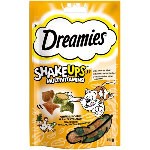 Dreamies Shakeups Multivitamins Snacks - Ekonomično pakiranje Piknik s peradi (6 x 55 g)