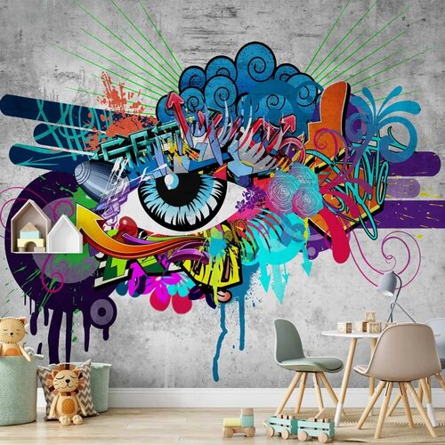  Foto tapeta - Graffiti eye 500x350 Cene