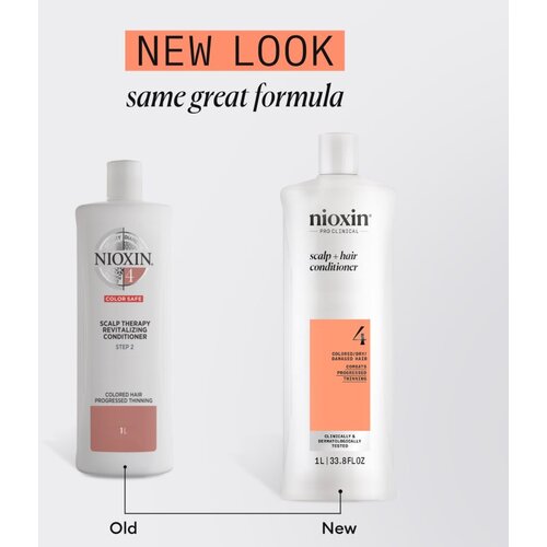 Nioxin System 4 Scalp + Hair Conditioner hidratantni i hranjivi regenerator za obojenu i o&amp;scaron;tećenu kosu 1000 ml Slike