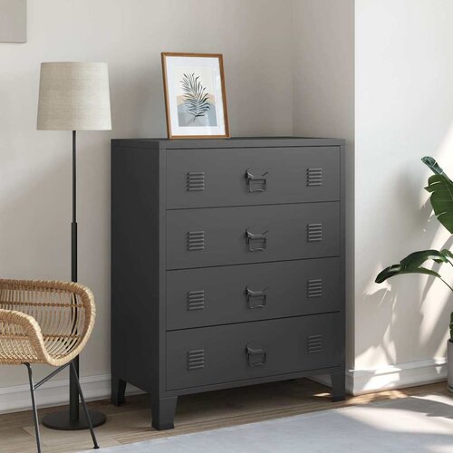  Ladičar od metala u industrijskom stilu 78 x 40 x 93 cm crni Cijene
