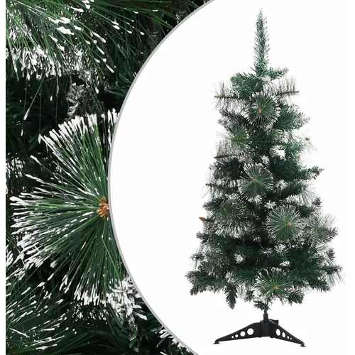  Umjetno božićno drvce sa stalkom zeleno-bijelo 90 cm PVC
