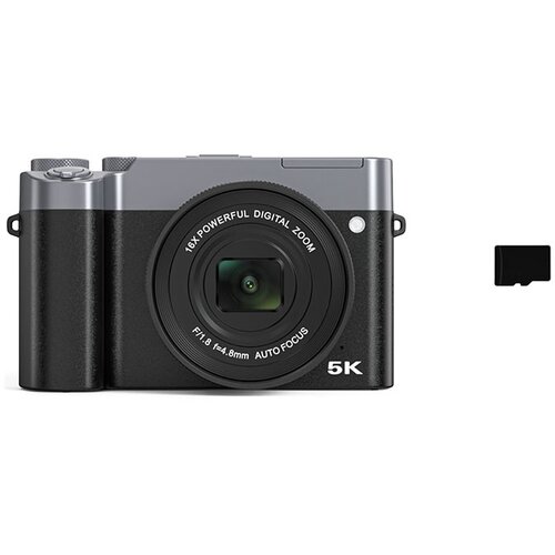 INF digitalni fotoaparat DC208N 5K - črn (s kartico 32 gb tf), (21644595) Cene