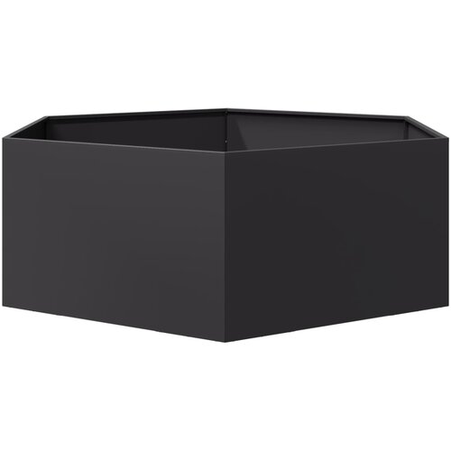  Vrtna sadilica crna &amp;scaron;esterokutna 138 x 120 x 45 cm čelična Slike