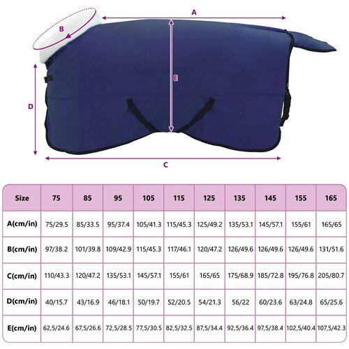  za konje Mornarsko plava 165 cm Polartec Slike