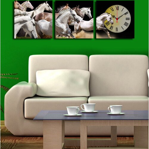 Wallity zidni sat 3P2828CS-3, 90x28 cm, 3 dela Slike