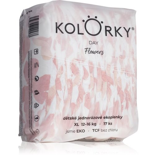 Kolorky Day Flowers jednokratne EKO pelene veličina XL 12-16 Kg 17 kom Cene