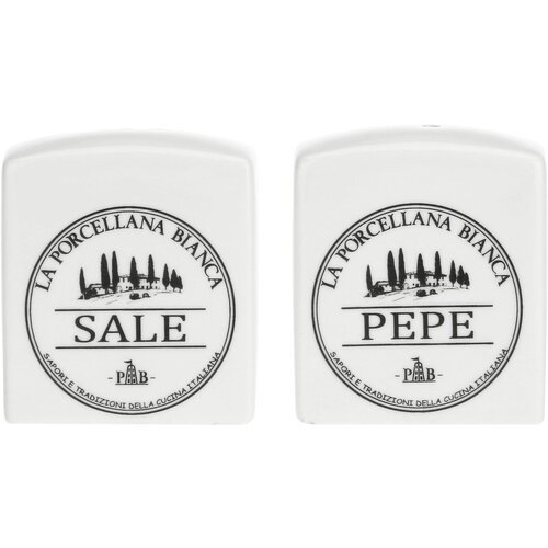 Thun la porcellana bianca conserva set za sol in poper Slike