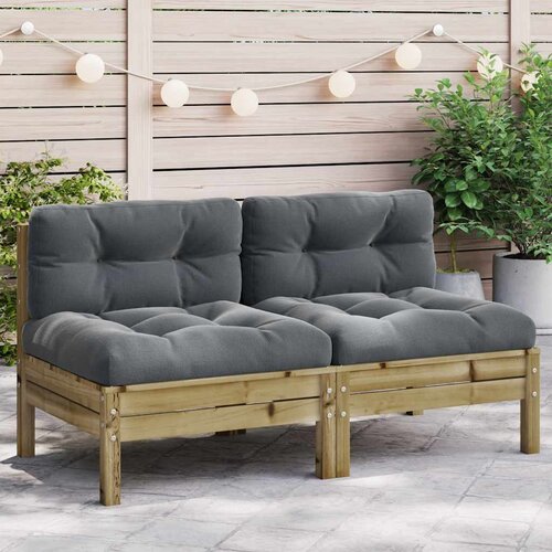  Vrtna sofa s jastucima 2 kom od impregnirane borovine Cene