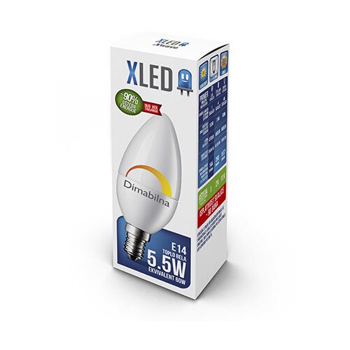 X Wave LED SIJALICE E14/5.5W/DIMABILNA/3000K/470LM/CANDLE/30000H/230V Cene