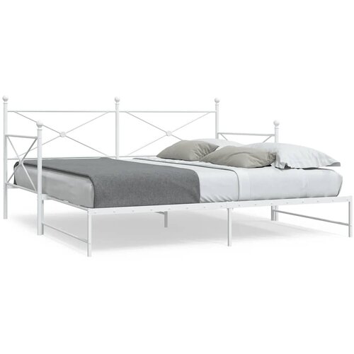 vidaXL Krevet na rasklapanje bez madraca bijeli 100x200 cm čelik Cijene