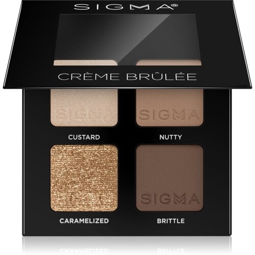 Sigma Beauty Quad paleta senčil za oči odtenek Cr&amp;egrave;me Br&amp;ucirc;l&amp;eacute;e 4 g Slike