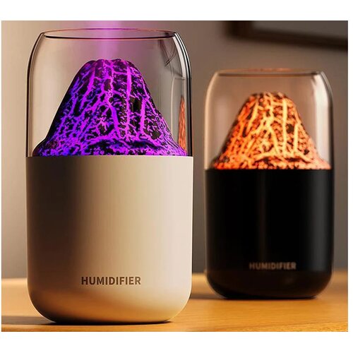  Vlažilec zraka difuzor aromaterapija LED RGB USB 300ml vulkan Slike