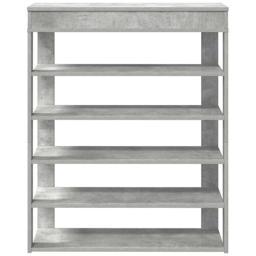  Stalak za cipele boja betona 80x30x98 cm konstruirano drvo Slike