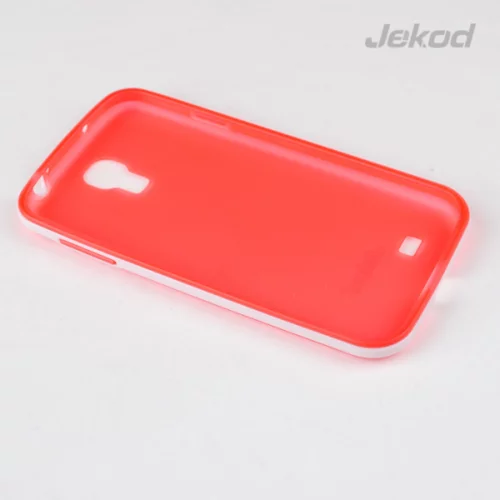 Jekod silikonski ovitek Samsung Galaxy S4 i9500 TPU/T prozorno rdeč z okvirjem + Zaščitna folija