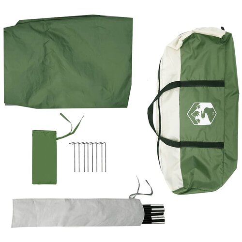  Cerada za kampiranje zelena 430 x 380 x 210 cm vodootporna Slike