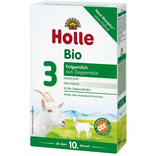 Holle nadaljevalno mleko 3 za dojenčke na bazi kozjega mleka z dha po 10. mesecu, 400g, bio