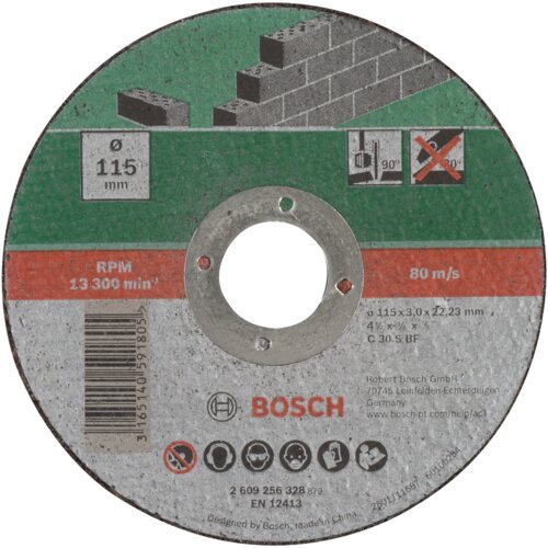 Bosch rezna ploča 2609256328, ravna, 115&times;2,5 mm, kamen, 10 komada Cene