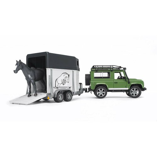 Bruder džip Land Rover Defender sa prikolicom za konje Slike