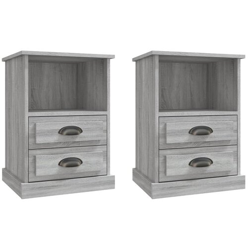 Maison Chic Dvo delni komplet Nočne omarice - Nočne mize siva sonoma 43x36x60 cm, (21687313) Slike