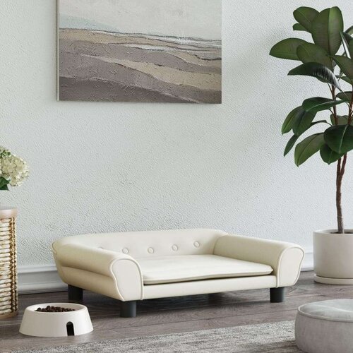  Pasja postelja krem 70x48x22 cm žamet Cene