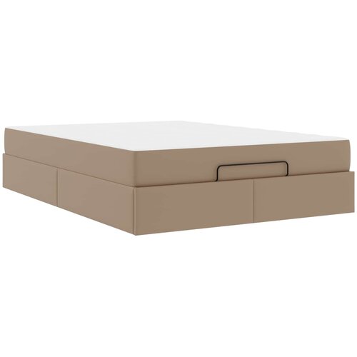  Okvir kreveta s madracem Ostalo 2 kom. Smeđa PVC Žućkastosmeđa 140 x 190 cm Slike