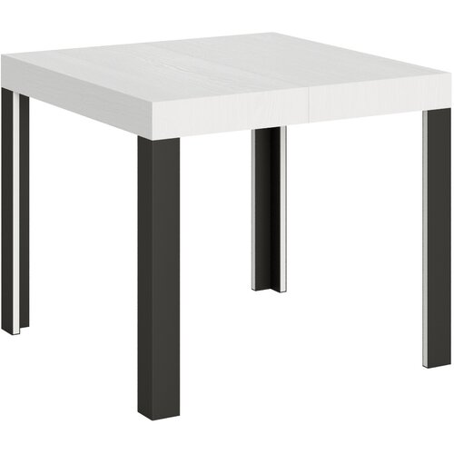 Itamoby &amp;nbsp; Linea (90x90/246 cm) - bela, barva nog: antracit - raztegljiva jedilna miza, (20842781) Slike
