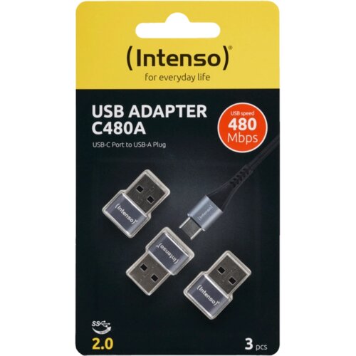 Intenso Adapter USB C na USB A, OTG, pakovanje 3 komada - C480A 3 pcs Slike
