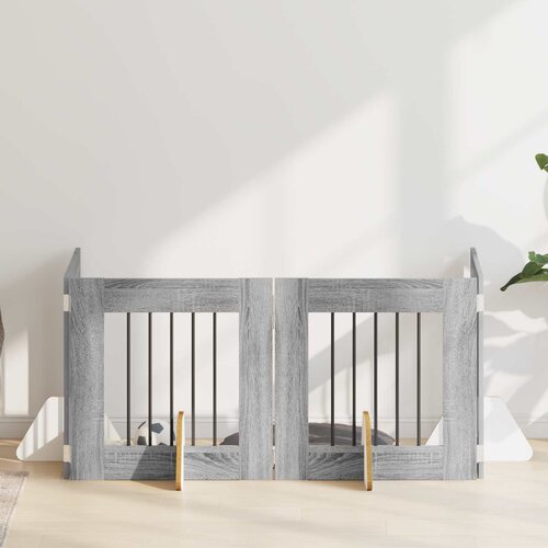  Vrata za pse s postoljem 4 pcs Siva sonoma 60 x 60 cm Cijene