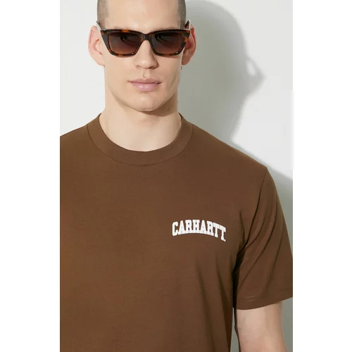 Carhartt WIP University Script Short Sleeve T-Shirt UNISEX Lumber/ White