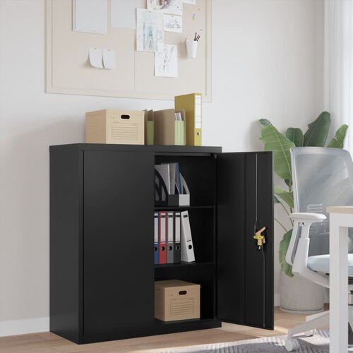 VidaXL Arhivska omara črna 90x40x105 cm jeklo Slike
